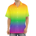 LGBT Pride Rainbow Gradient Print Aloha Shirt