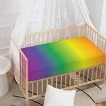 LGBT Pride Rainbow Gradient Print Baby Crib Sheet
