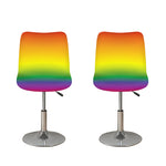 LGBT Pride Rainbow Gradient Print Bar Stool Covers