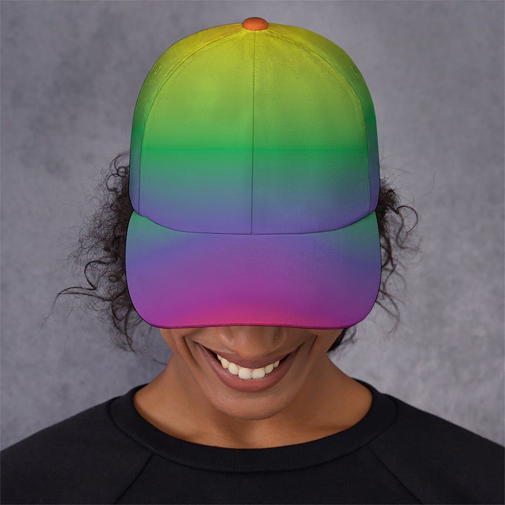 LGBT Pride Rainbow Gradient Print Baseball Cap