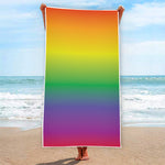 LGBT Pride Rainbow Gradient Print Beach Towel