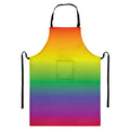 LGBT Pride Rainbow Gradient Print Bib Apron With Pocket