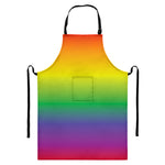 LGBT Pride Rainbow Gradient Print Bib Apron With Pocket
