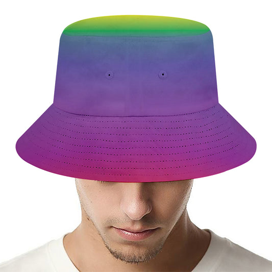 LGBT Pride Rainbow Gradient Print Bucket Hat