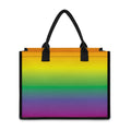 LGBT Pride Rainbow Gradient Print Canvas Tote Bag