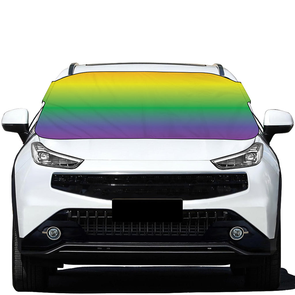 LGBT Pride Rainbow Gradient Print Car Windshield Snow Cover