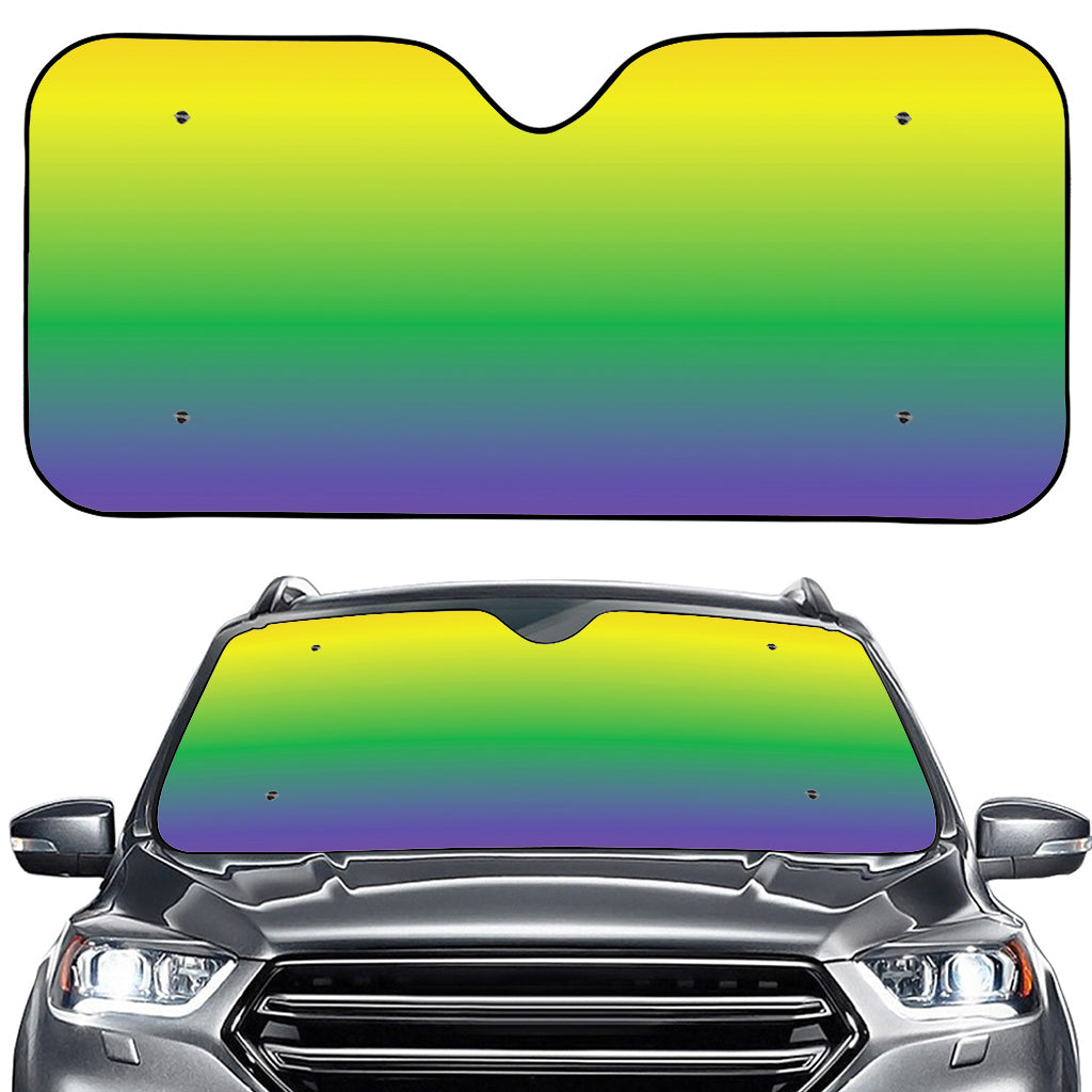 LGBT Pride Rainbow Gradient Print Car Windshield Sun Shade