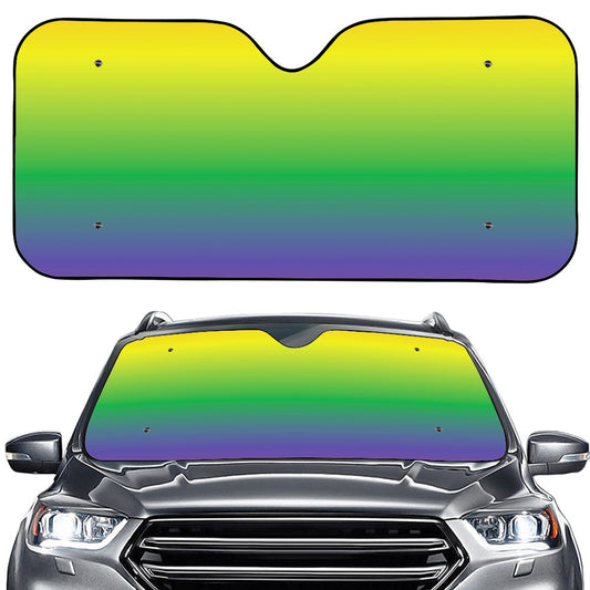 LGBT Pride Rainbow Gradient Print Car Windshield Sun Shade