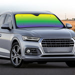 LGBT Pride Rainbow Gradient Print Car Windshield Sun Shade