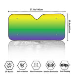 LGBT Pride Rainbow Gradient Print Car Windshield Sun Shade