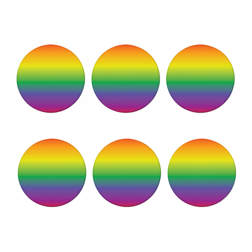 LGBT Pride Rainbow Gradient Print Coaster Set