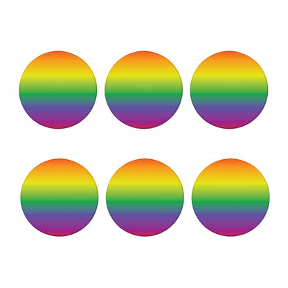 LGBT Pride Rainbow Gradient Print Coaster Set