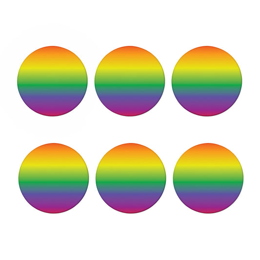 LGBT Pride Rainbow Gradient Print Coaster Set