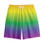 LGBT Pride Rainbow Gradient Print Cotton Shorts