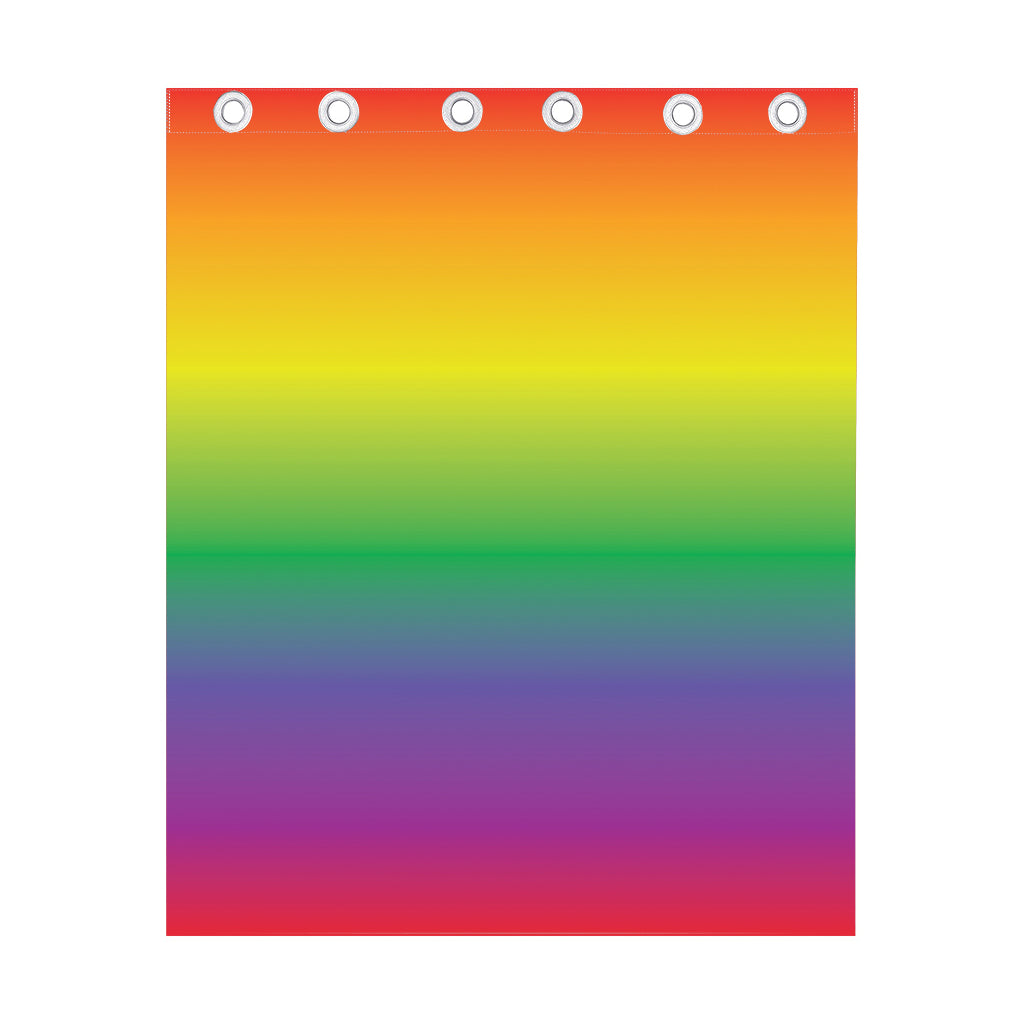 LGBT Pride Rainbow Gradient Print Curtain