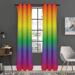 LGBT Pride Rainbow Gradient Print Curtain