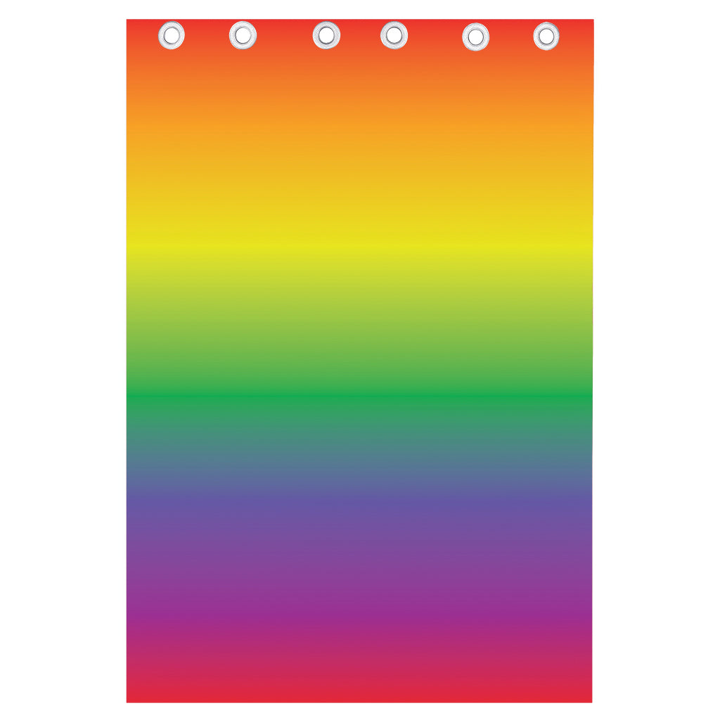 LGBT Pride Rainbow Gradient Print Curtain