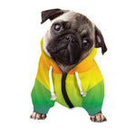 LGBT Pride Rainbow Gradient Print Dog Zip Up Hoodie