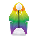 LGBT Pride Rainbow Gradient Print Dog Zip Up Hoodie