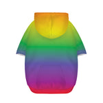 LGBT Pride Rainbow Gradient Print Dog Zip Up Hoodie