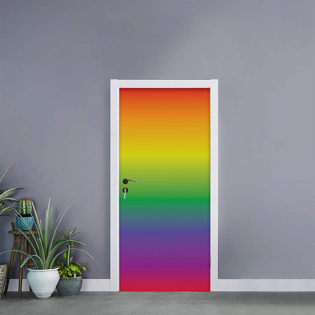 LGBT Pride Rainbow Gradient Print Door Sticker