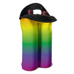 LGBT Pride Rainbow Gradient Print Double Neoprene Wine Tote