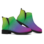 LGBT Pride Rainbow Gradient Print Flat Ankle Boots