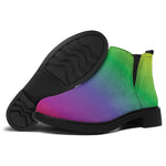 LGBT Pride Rainbow Gradient Print Flat Ankle Boots