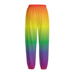 LGBT Pride Rainbow Gradient Print Fleece Lined Knit Pants