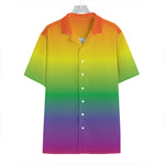 LGBT Pride Rainbow Gradient Print Hawaiian Shirt
