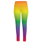 LGBT Pride Rainbow Gradient Print High-Waisted Pocket Leggings