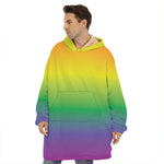 LGBT Pride Rainbow Gradient Print Hoodie Blanket
