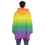 LGBT Pride Rainbow Gradient Print Hoodie Blanket