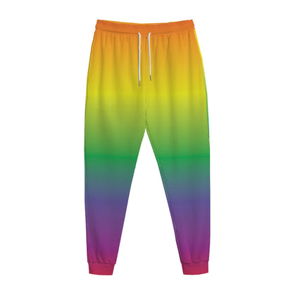 LGBT Pride Rainbow Gradient Print Jogger Pants