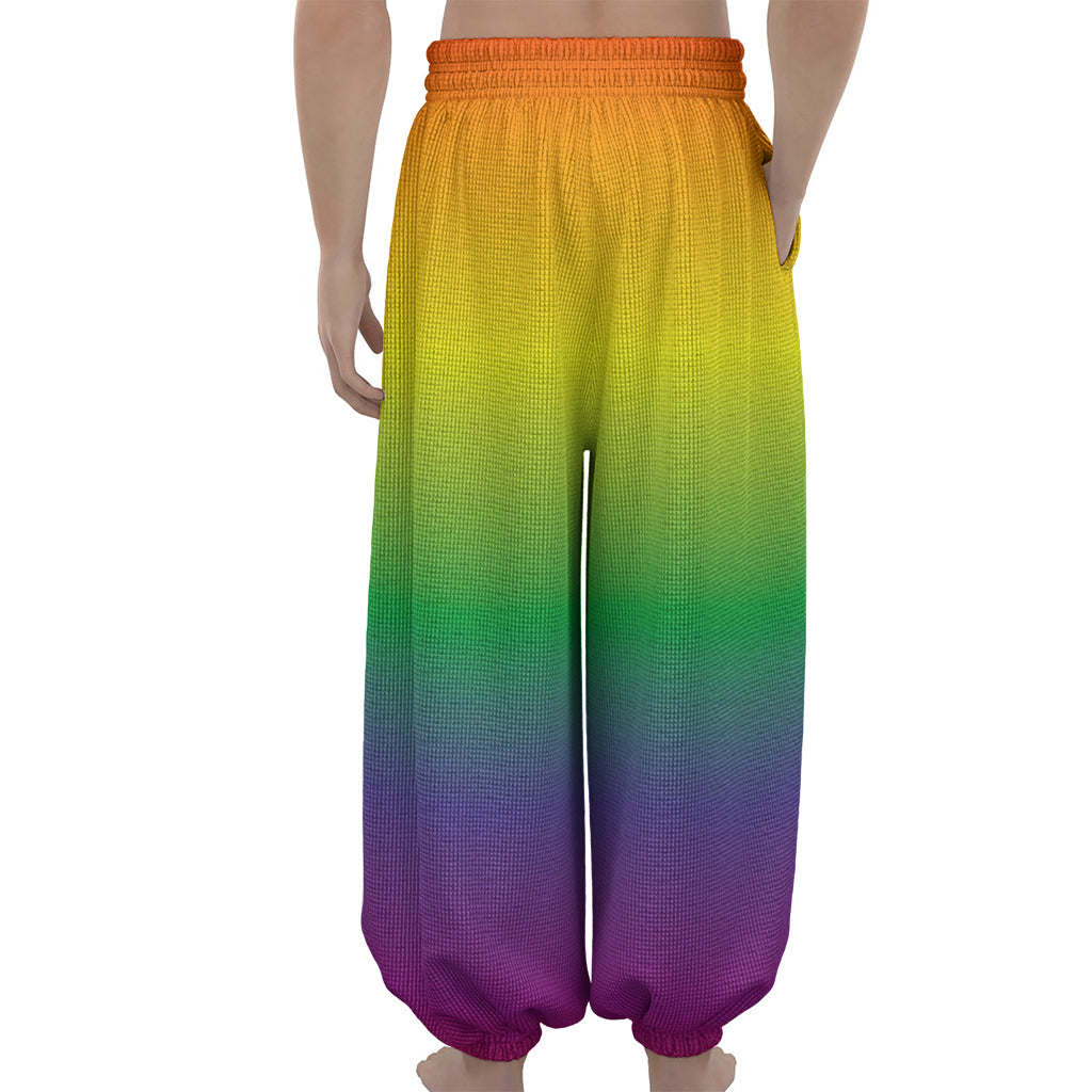 LGBT Pride Rainbow Gradient Print Lantern Pants