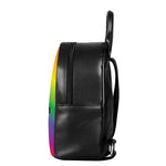 LGBT Pride Rainbow Gradient Print Leather Backpack