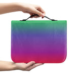 LGBT Pride Rainbow Gradient Print Leather Bible Cover