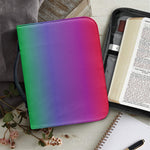 LGBT Pride Rainbow Gradient Print Leather Bible Cover