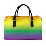 LGBT Pride Rainbow Gradient Print Leather Duffle Bag