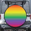 LGBT Pride Rainbow Gradient Print Leather Spare Tire Cover