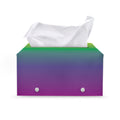 LGBT Pride Rainbow Gradient Print Leather Tissue Box Cover