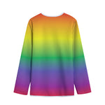 LGBT Pride Rainbow Gradient Print Long Sleeve Short Coat