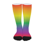 LGBT Pride Rainbow Gradient Print Long Socks
