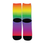 LGBT Pride Rainbow Gradient Print Long Socks