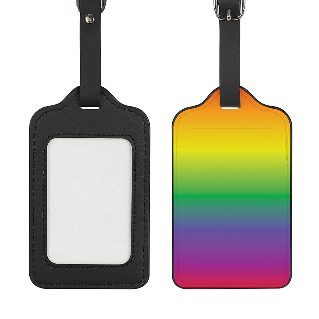 LGBT Pride Rainbow Gradient Print Luggage Tag