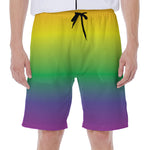LGBT Pride Rainbow Gradient Print Men's Beach Shorts