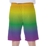 LGBT Pride Rainbow Gradient Print Men's Beach Shorts