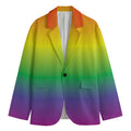 LGBT Pride Rainbow Gradient Print Men's Blazer