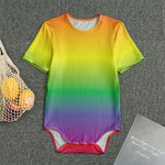 LGBT Pride Rainbow Gradient Print Men's Bodysuit