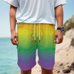 LGBT Pride Rainbow Gradient Print Men's Cargo Shorts